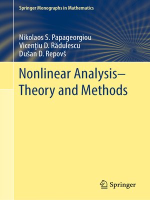 cover image of Nonlinear Analysis--Theory and Methods